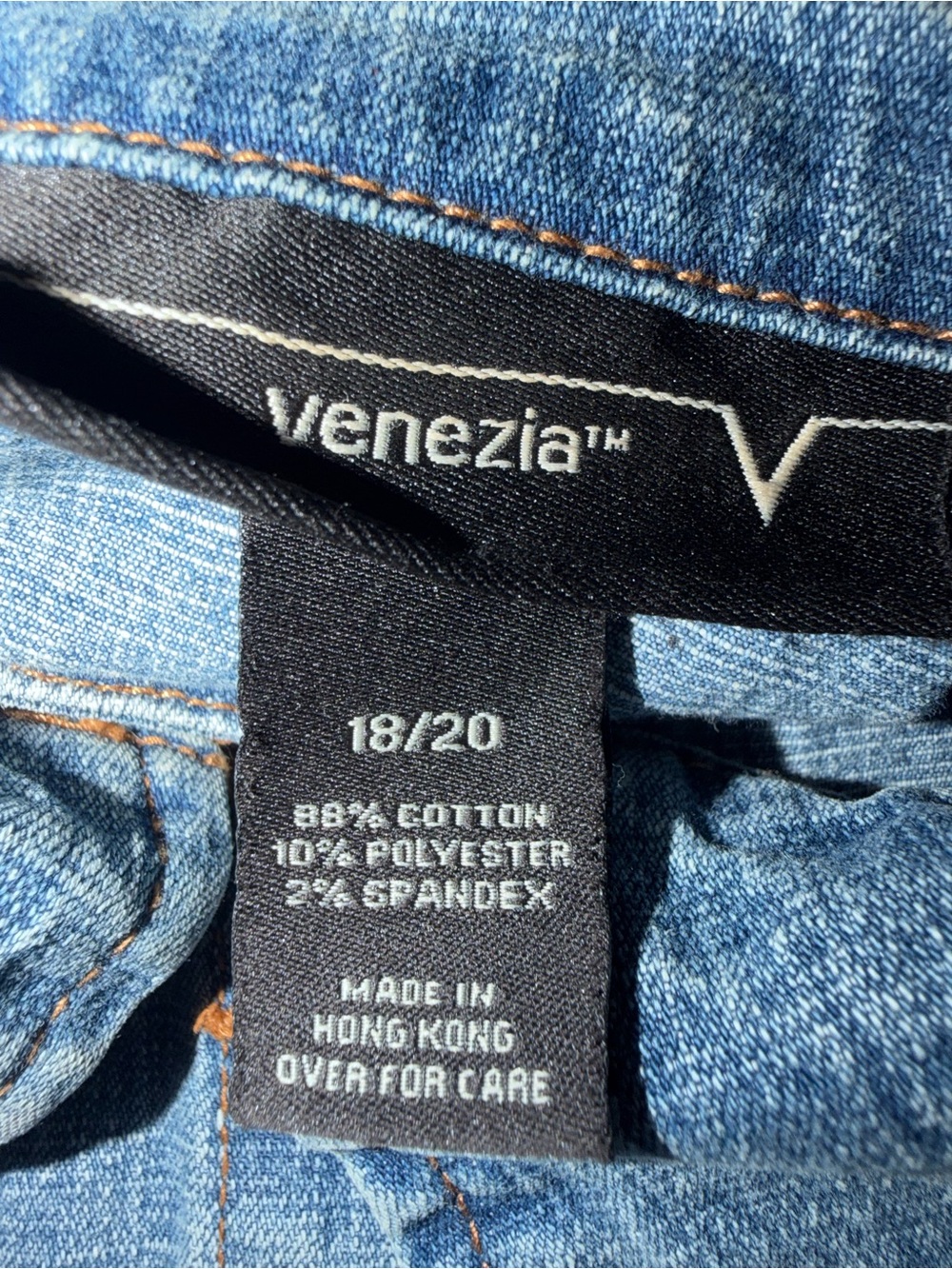 Venezia Jean Jacket Size 18/20 Medium Wash Plus Size Full Button Front Stretch - Picture 6 of 10